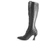 Atria Black Knee-high lace-up boots: Profile inside