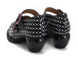 Aubrey Black/White Dots Double strap mary jane: Back
