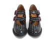 Aubrey Black/White Dots Double strap mary jane: Front