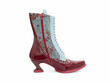 Aura Red/Green Floral Brogue Tall Boots: Profile inside
