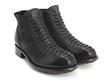 Babette : Femmes Noir Bottillon avec faux lacets: Quarter view