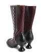 Babycake Cherry & Black Mid-Height Boot with Buttons