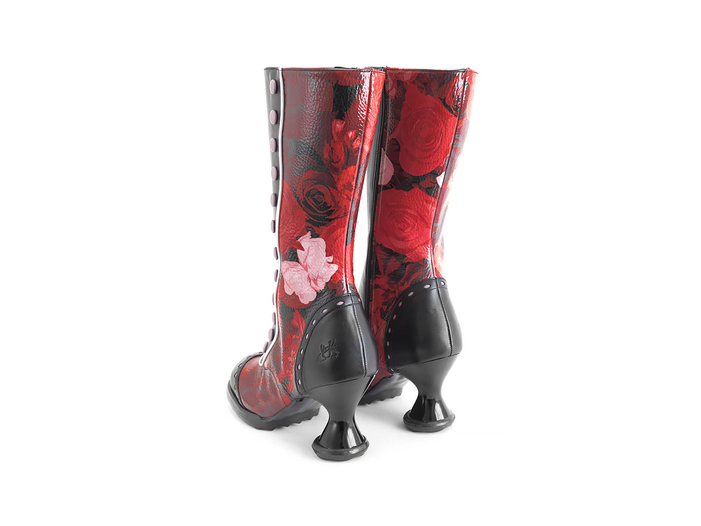Babycake Floral Botte mi-mollet avec boutons: Back