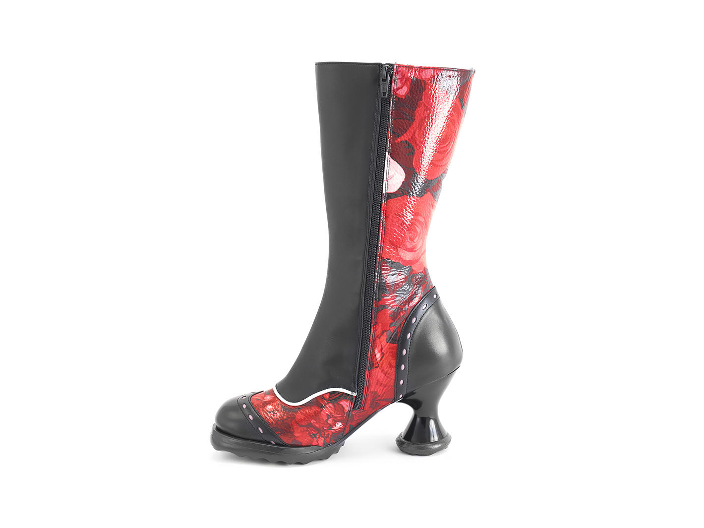 Babycake Floral Mid-Height Boot with Buttons: Profile inside
