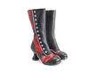 Babycake Floral Mid-Height Boot with Buttons: Quarter view