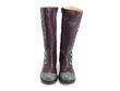 Babycake Purple & Teal Mid-Height Boot with Buttons: Front