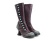 Babycake Purple & Teal Mid-Height Boot with Buttons: Quarter view