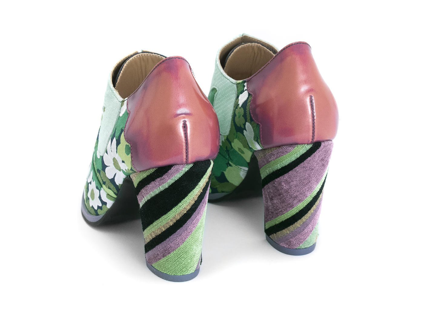 Bahiana Vert floral Talon floral à lacet: Back