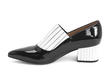 Bardot Black/White Pump with elastic: Profile inside