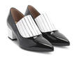 Bardot Black/White Pump with elastic: Quarter view