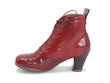 Bartoli Wine Heeled Lace-Up Bootie: Profile inside