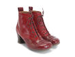 Bartoli Wine Heeled Lace-Up Bootie: Quarter view