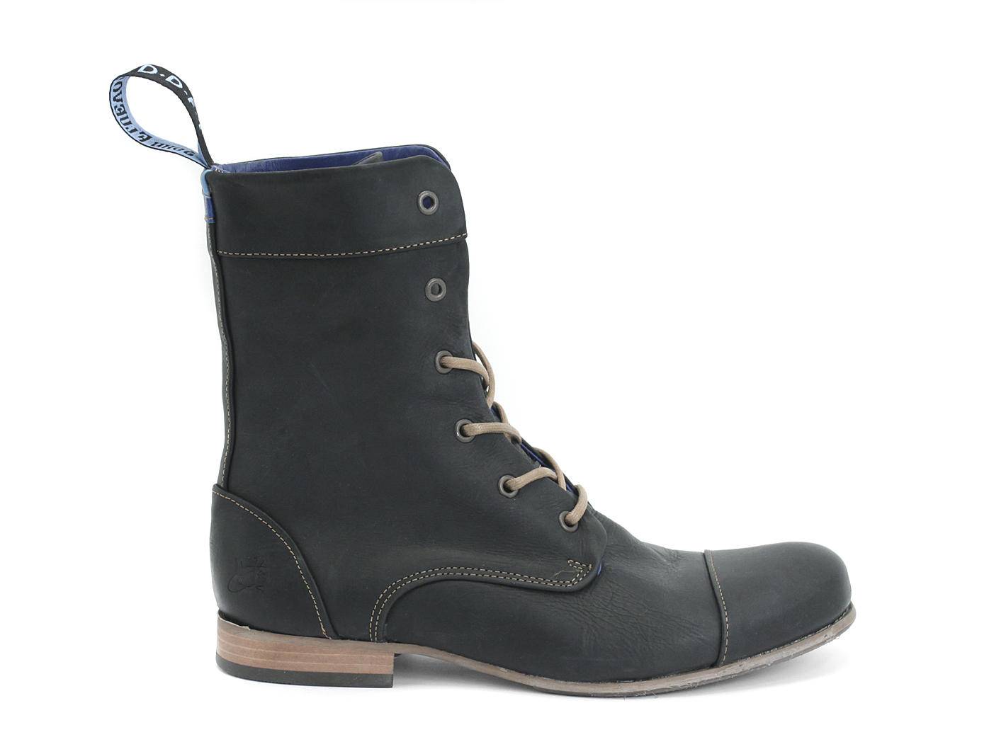 BBC: Hommes Noir Classic Lace-Up Boots