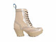 Bebop Beige verni Botte lacée à bout fleuri: Profile inside