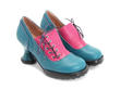 Bee’s Knees Blue & Pink Shoe with side-lace