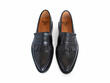 Bicknell Black Penny Loafers with Fringe: Front