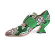 Bishop Green Floral Jacquard Buckled Loafer Heels: Profile inside