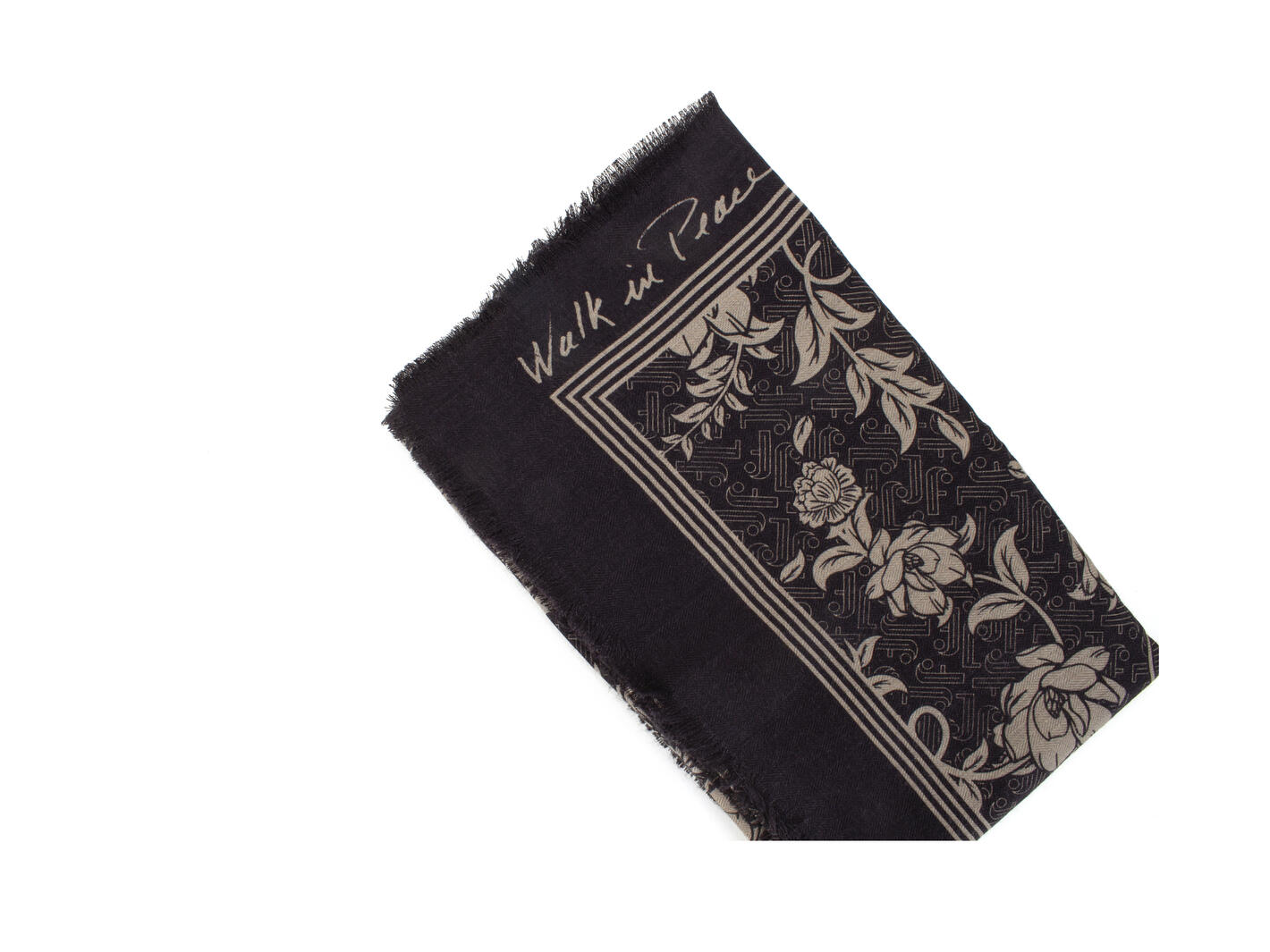 Blanket Scarf Baroque Floral Wool and Silk Blanket Scarf