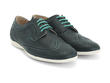 BLQ Green Lace-Up Brogue Shoe: Quarter view