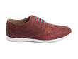 BLQ Red Lace-Up Brogue Shoe: Profile outside