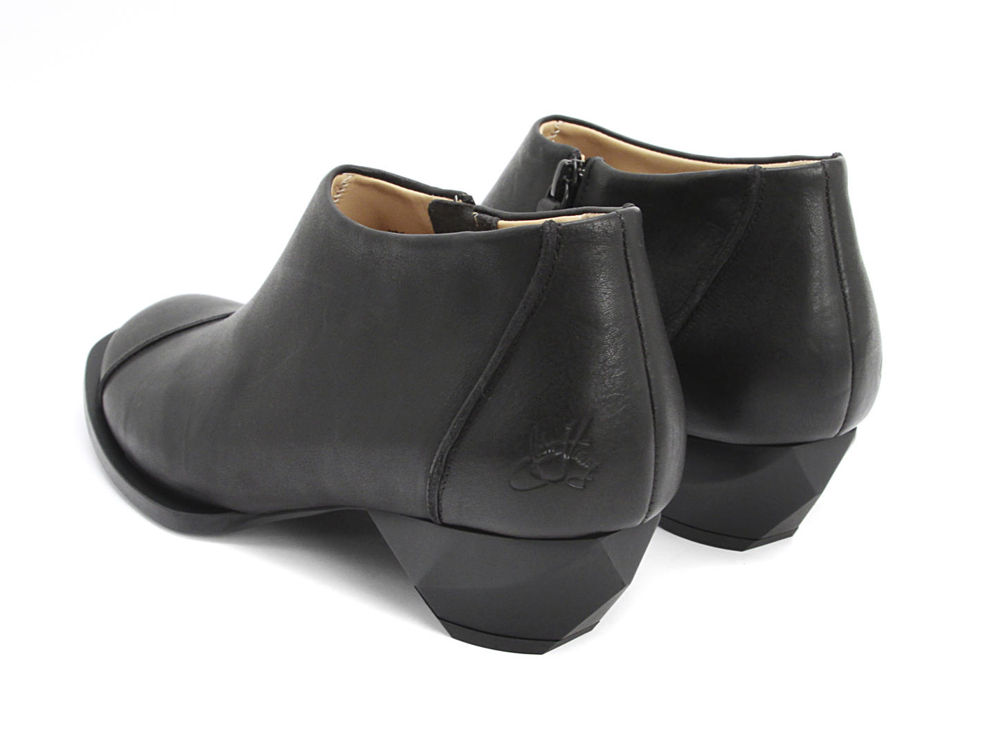 Bohus Black Side-Zip Ankle Bootie: Back