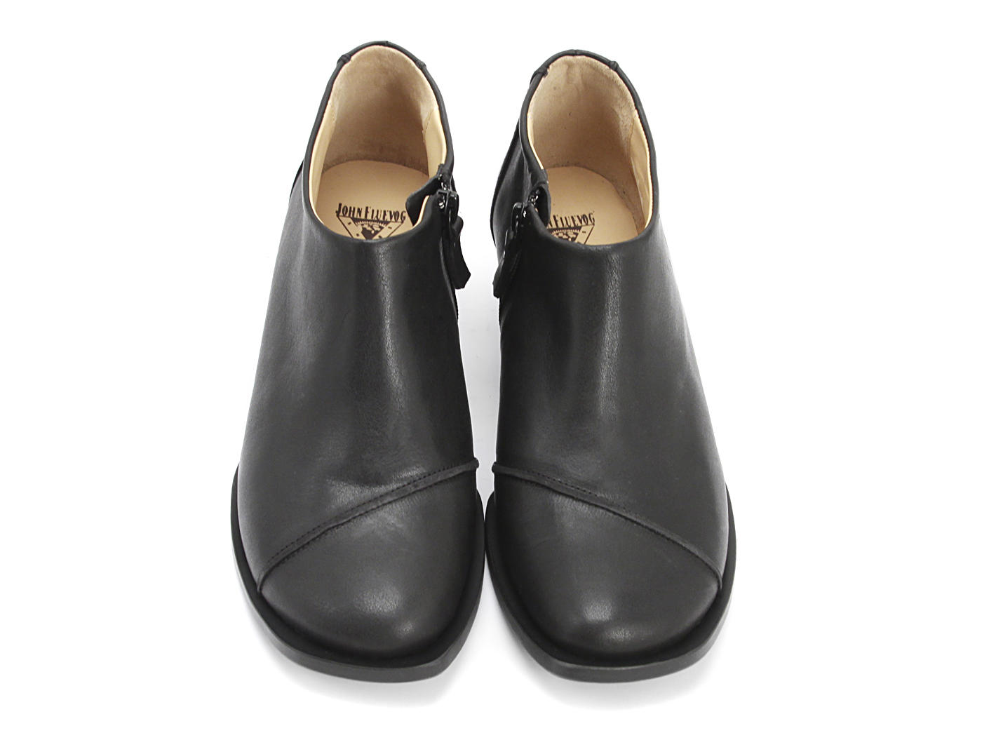 Bohus Black Side-Zip Ankle Bootie: Front
