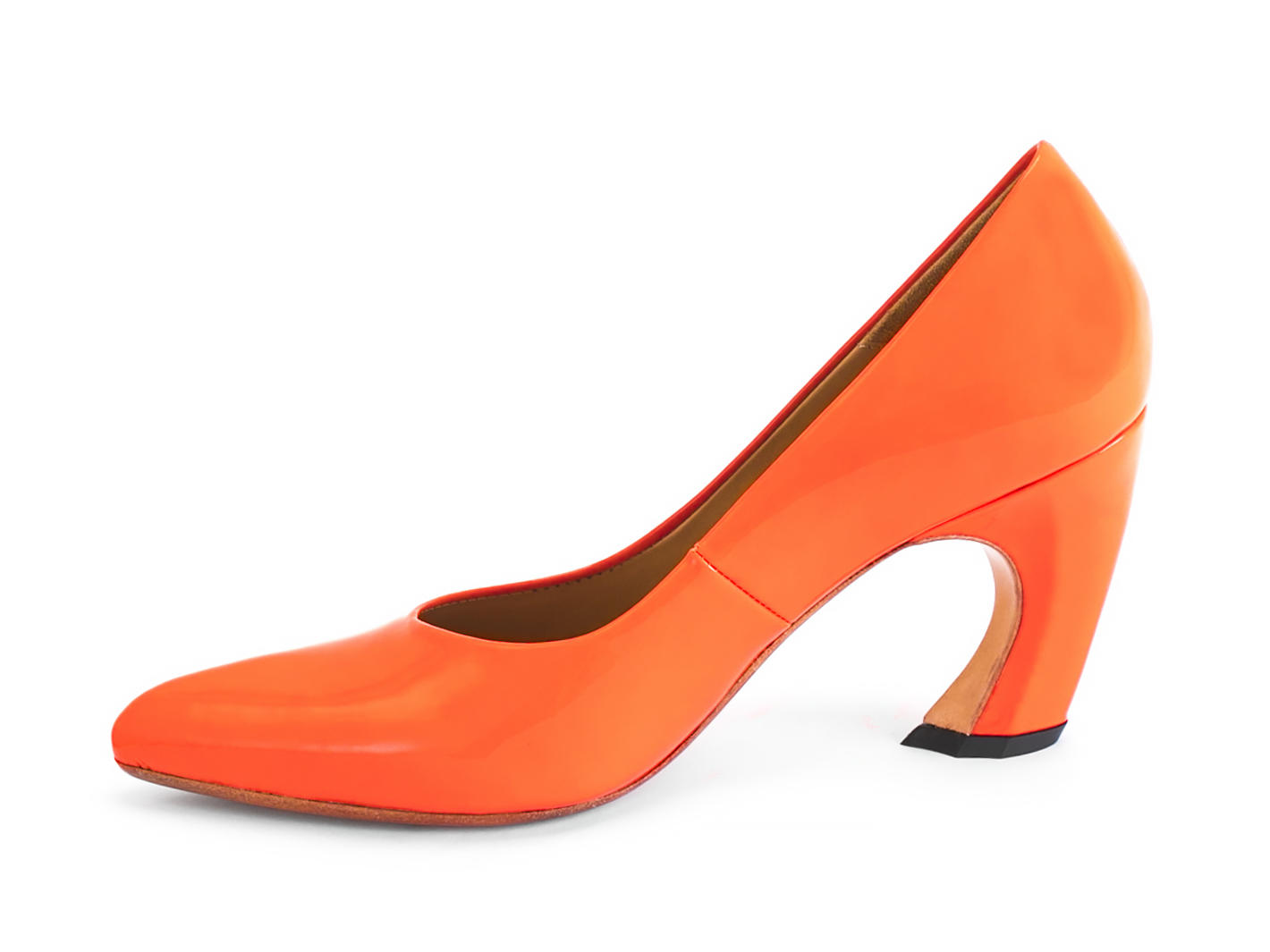 Boogaloo Neon Orange Classic pump: Profile inside