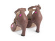 Bop Brown Geometric T-strap heel: Back