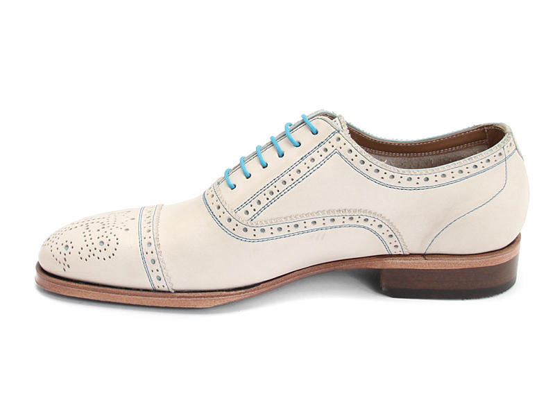 Brandenburg Light Cream Classic Capped Toe Brogue Shoe