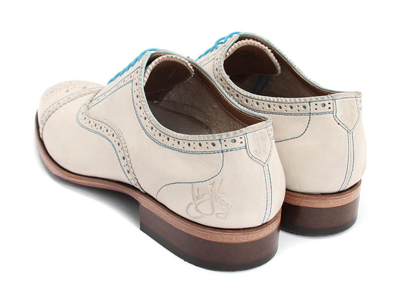 Brandenburg Light Cream Classic Capped Toe Brogue Shoe