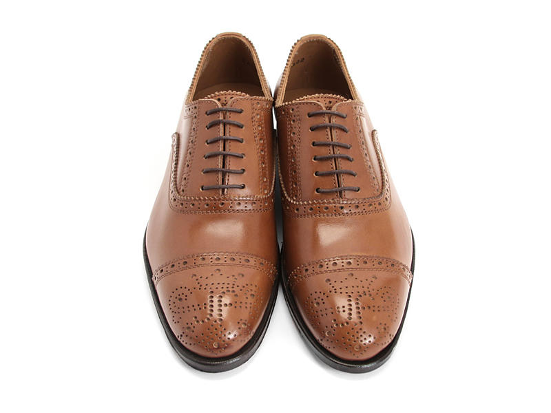 Brandenburg Light Medium Brown Classic Capped Toe Brogue Shoe