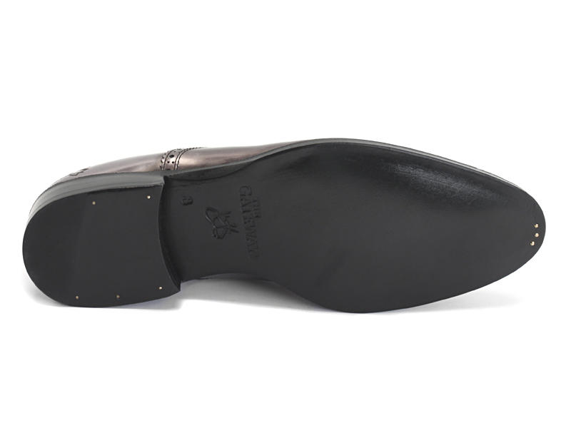 Brandenburg Metallic & Black Classic Brogue Shoes: Sole