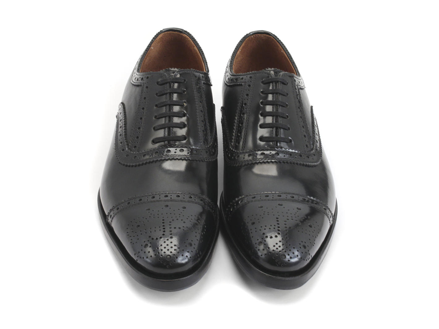 Brandenburg Noir Richelieu à bout golf classique: Front
