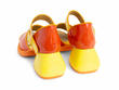 Bridget Orange/Jaune Sandale en cuir: Back