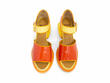 Bridget Orange/Yellow Leather Sandals: Front