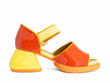 Bridget Orange/Yellow Leather Sandals: Profile inside