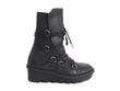 Bronco Black Mid-Height Biker Boot: Profile outside