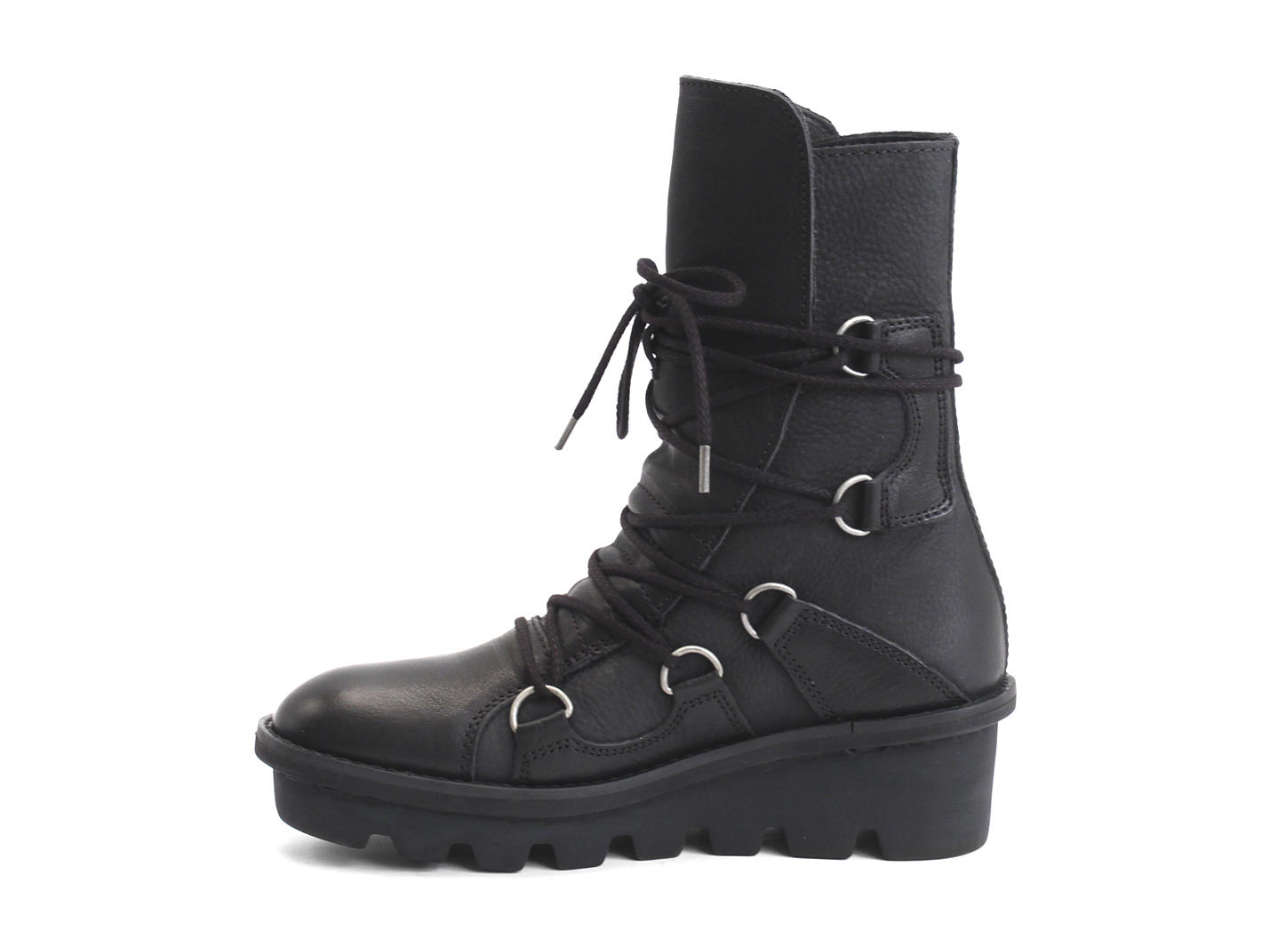 Bronco Noir Mid-Height Biker Boot: Profile inside