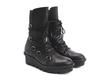 Bronco Noir Mid-Height Biker Boot: Quarter view