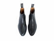 Brunson Black Leather Chelsea Boots: Front