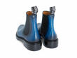 Brunson Blue Leather Chelsea Boots: Back