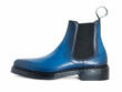 Brunson Blue Leather Chelsea Boots: Profile outside