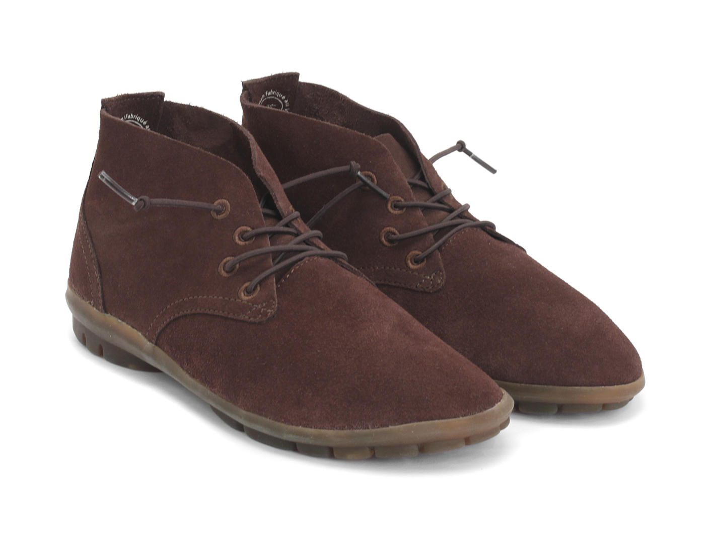 Budapest Brown Casual suede chukka: Quarter view