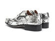 Buster White Snake Pointed Derby Dress Shoe: Back
