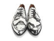 Buster White Snake Pointed Derby Dress Shoe: Front
