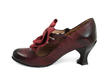 Caravaggio Bourgogne Double T-Strap Heels with Bows