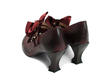 Caravaggio Bourgogne Double T-Strap Heels with Bows