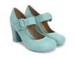 Carey Turquoise Pebbled Leather Mary Jane Heel