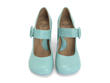 Carey Turquoise Pebbled Leather Mary Jane Heel