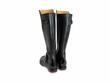 Carol Black Tall Zip-Up Boots with Buckles: Back